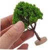 minkissy Miniature Model Tree Durable Artificial Plastic Road Trees for Architectural and Micro Trees 5-Piece Set, Dioramas, Models, Crafts,