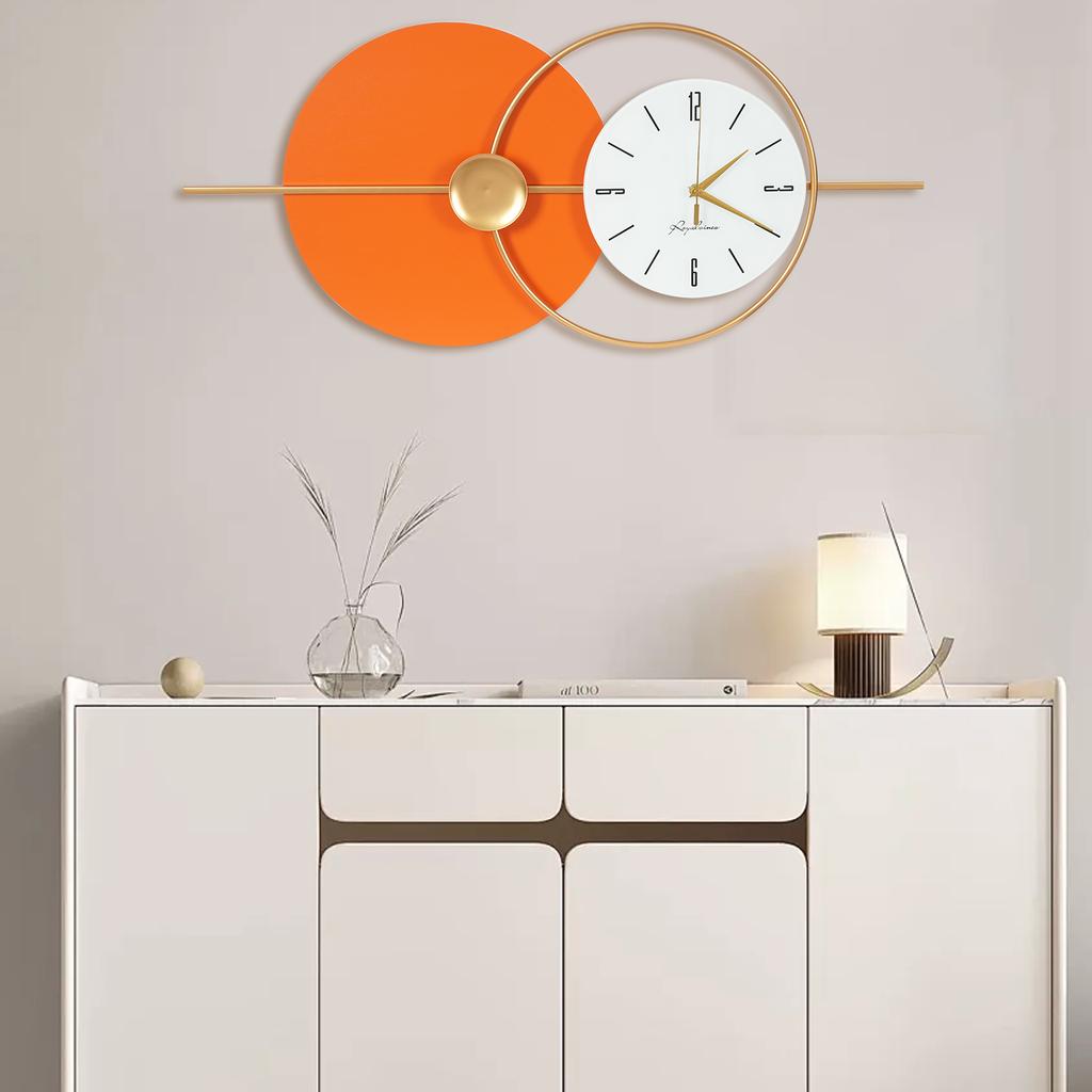 Minimalist Wall Clock, Small Modern Wall Decor Clock, Battery-Free, Silent Non-Ticking, Lightweight, 80x35cm (31.5x13.78in)