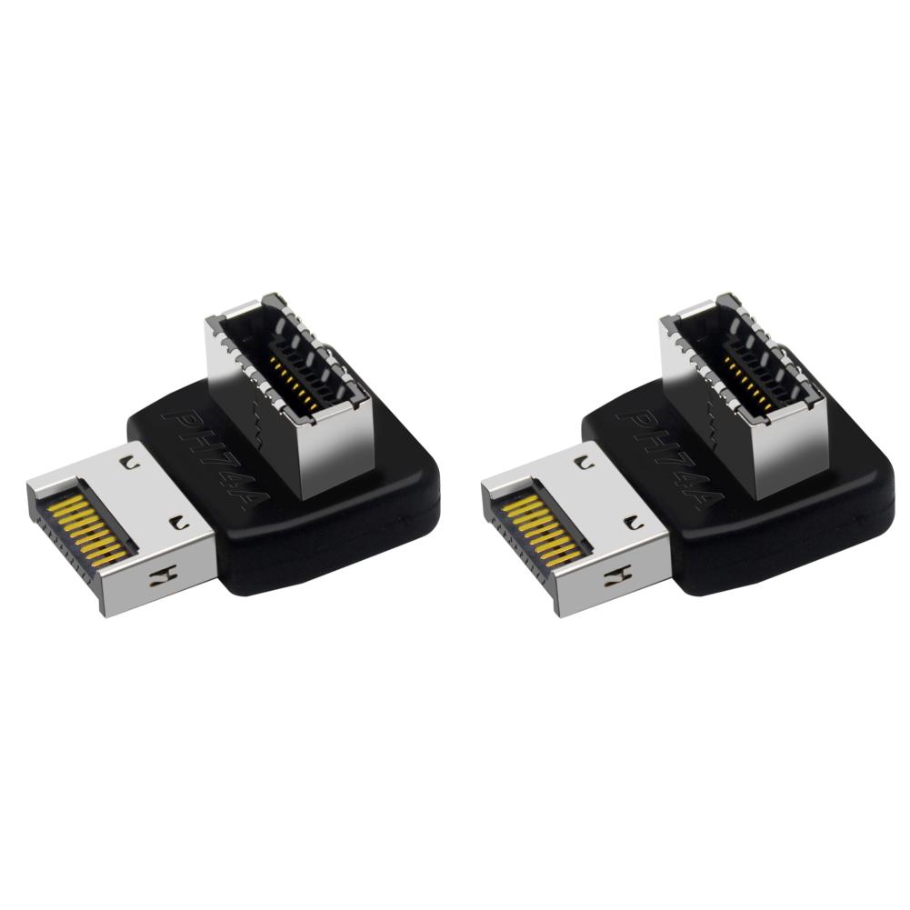 USB 3.1 Type E 90 Degree Converter Front USB C Header Adapter Vertical  Type E Header Converter for PC Motherboard