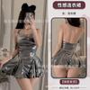 Domila's New Sexy and Fashionable Neck and Waist Slim-fitting Glossy Ruffle Edge Sexy Underwear Dress F451