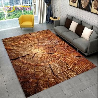 3D HD Holzmaserung Retro-Teppich, groß, Teppich für Zuhause, Wohnzimmer, Kinder, Schlafzimmer, Sofa, Fußmatte, Dekor, Küche, rutschfeste Bodenmatte