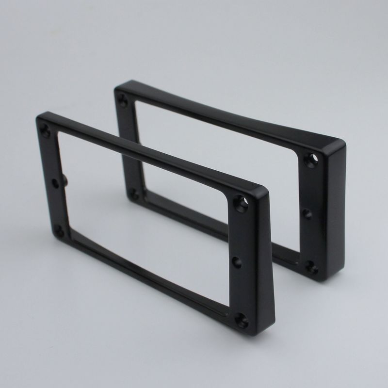 1 Set Guyker Curved Bottom Metal Humbucker Pickup Mounting Ring Set Bridge And Neck Pickups Cover Frame With Lp Electric Guitar