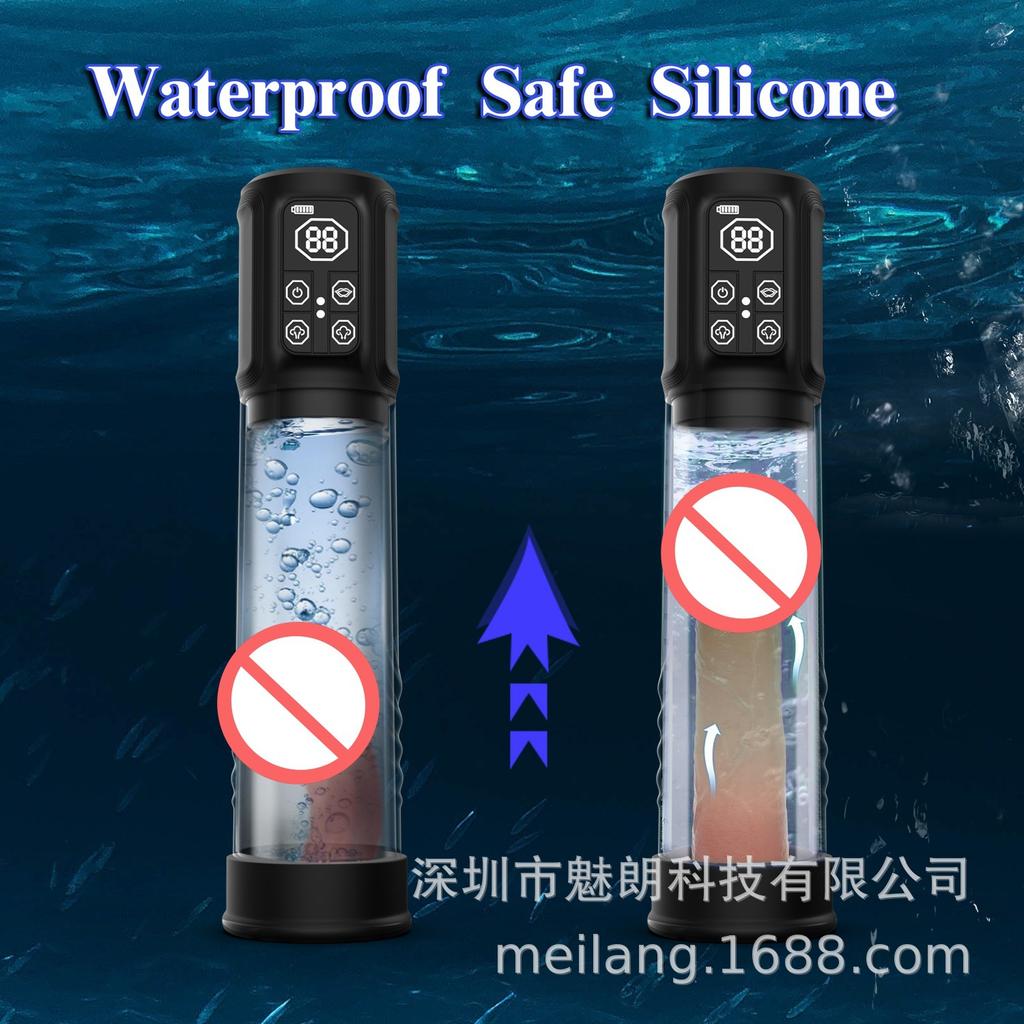 Male Penis Trainer Water Therapy Cup Masturbation Cup Stretching Enlargement Vacuum Exercise Device Soft Silicone Male Enhancement Training Aid