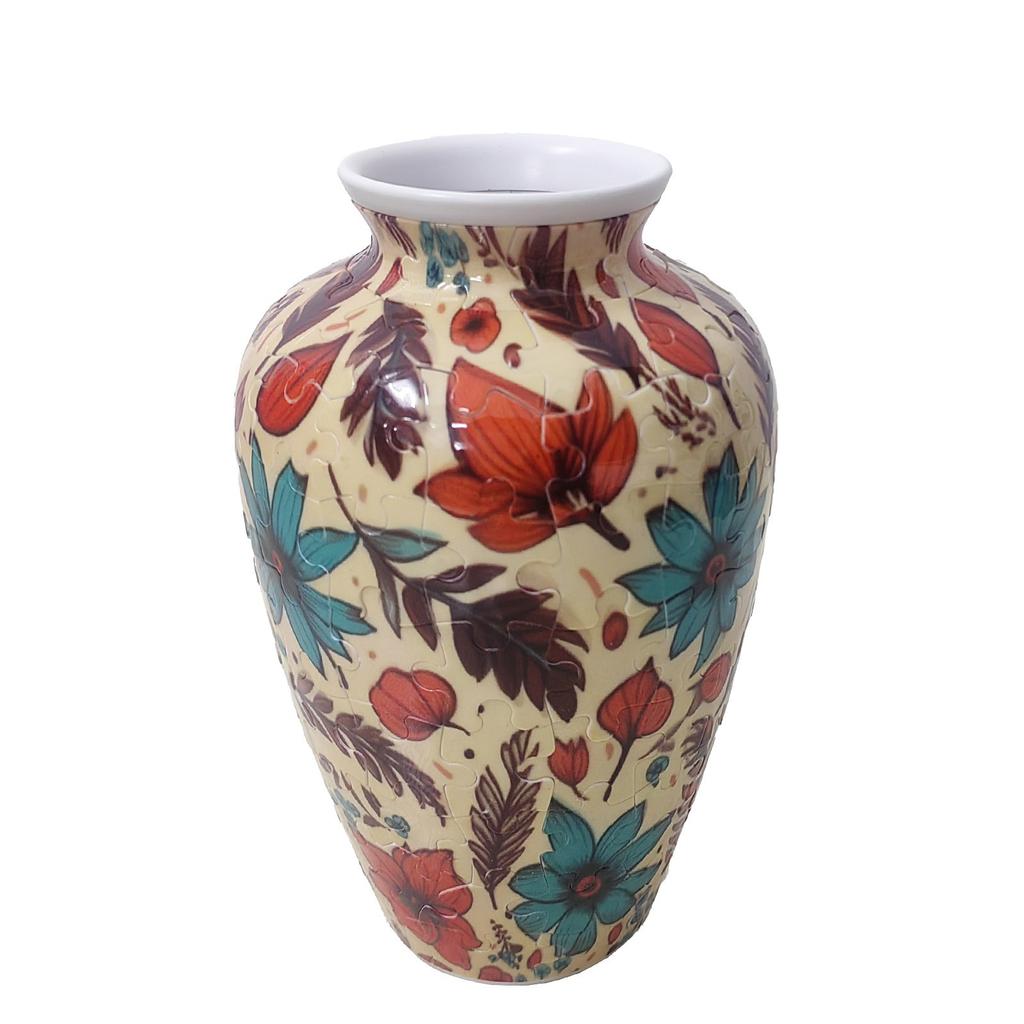 3D Puzzle House Vase Decorative Piece – DIY Floral Container For Living Room Decor