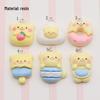 Resin Cartoon Bear Pendant Keychain - Bright Surface Cute DIY Jewelry Accessory