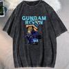 Anime GUNDAM Barbatos Graphic Printed Tshirt Mens and Womens Washed Tshirt High Quality Vintage Cotton Tshirt YK Top