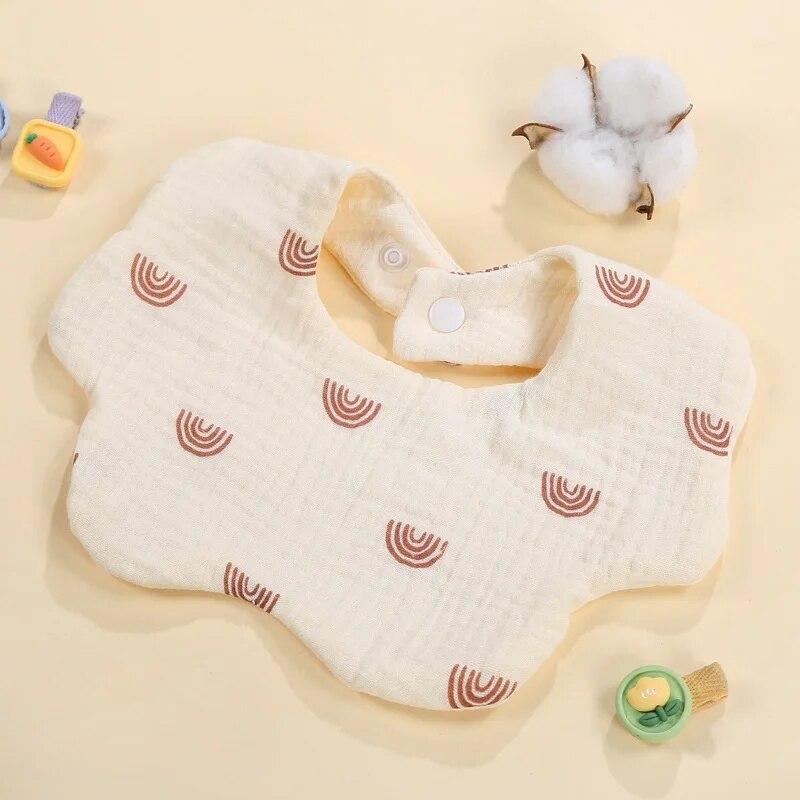 Cotton Baby Saliva Towel With Gauze, Six Layers For Newborns, Waterproof Bib Cartoon, Absorbent And Stain Resistant Bib