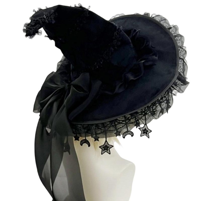 Halloween Wizard Hat Funny Witch Hat Witch Caps Wizard Costume Accessories for Masquerades Party Decor Cosplay Props