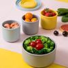 250/700ml Vegetable Salad Food Storage Fresh Bowl Kitchen Silicone Bento Box with Lid Round Fresh-keeping Lunch Box