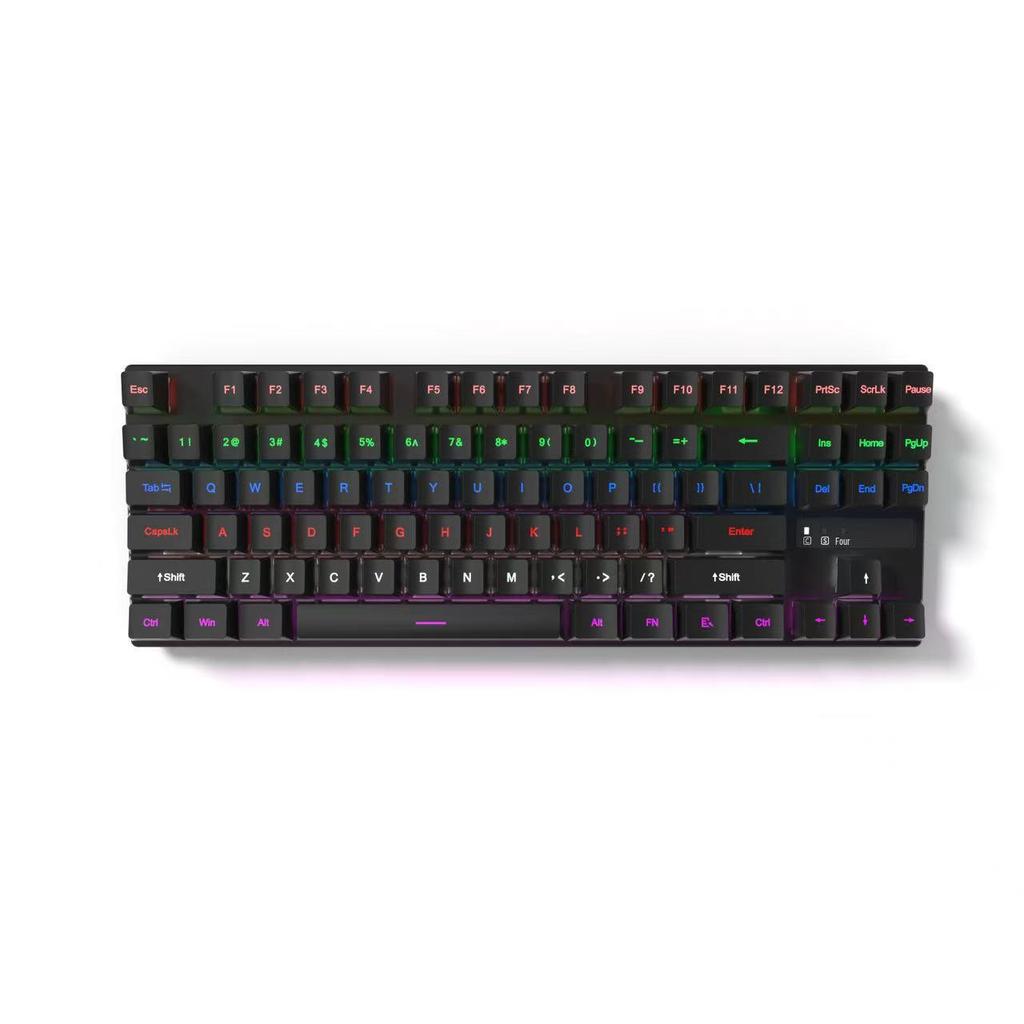 H87 True Mechanical Wired Keyboard Blue Switch for Gaming and Office Use