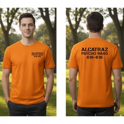Alcatraz Halloween T-Shirt Printed Prison Psycho Ward Costume Gift Unisex T Top