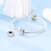 Silver Plated Clip Charm Star Pave Zircon Stopper Charms Beads Fit Bangle Bracelets Fine DIY Women Jewelry Gifts