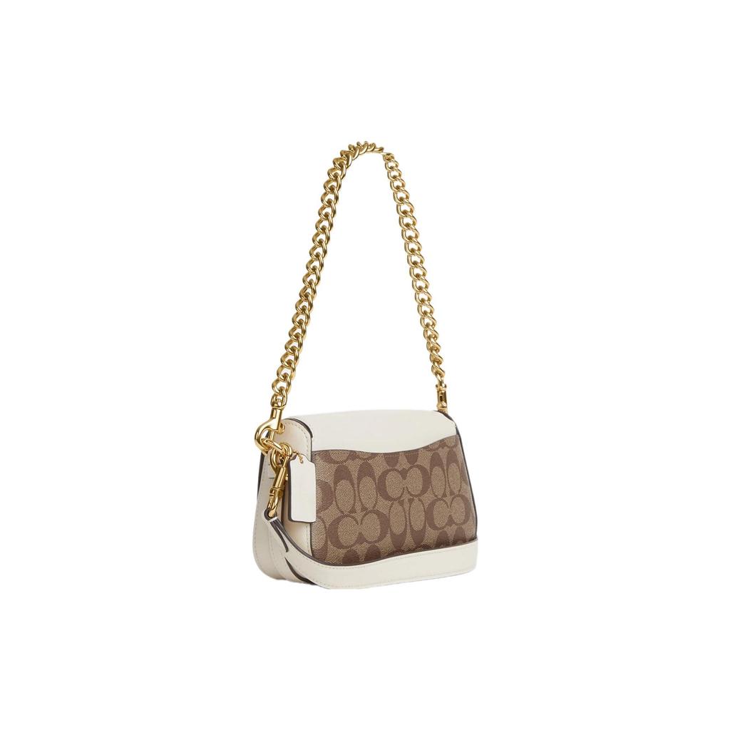 Coach Brie 22 Color Block Classic Logo Detachable Shoulder Strap Snap Leather Handbag Women handbag CM064-IMVGB