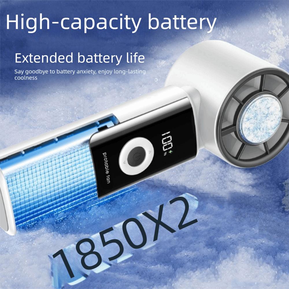 Digital Display Mini Electric Fan Adjustable Powerful Turbos Fan Portable Handheld Fan  Indoor Use