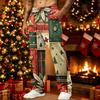 Men's Loose Fit Casual Christmas Print Pants with Pockets, Athletic Joggers for Holiday