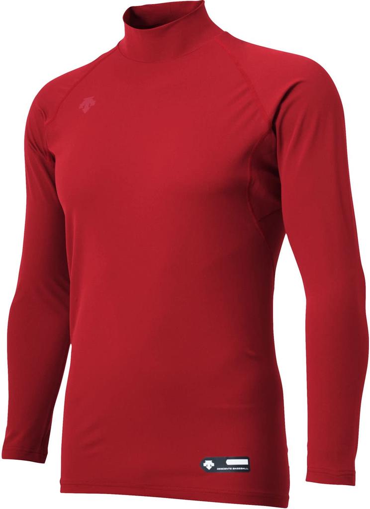 DESCENTE Baseball High Long Red STD-770B Men's Undershirt, Neck, Sleeve,