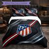 Set Lenzuola Atletico Madrid Modello 3 Pezzi Morbida Copripiumino in Microfibra con Federe per Camera da Letto