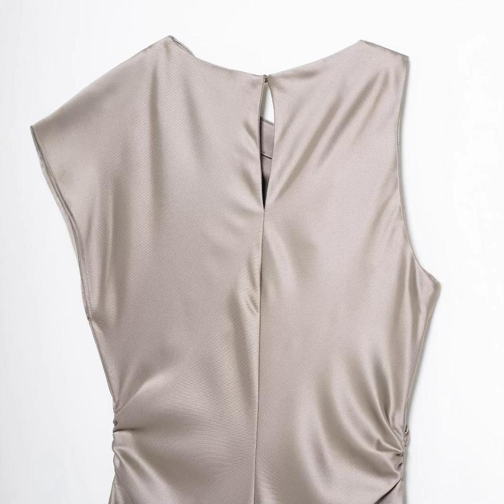 TAOP&ZA Spring/Summer Women's Pleated Asymmetrical Dress 2248748