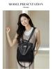 Women's Genuine Leather Top Grain Cowhide Backpack - Trendy Large Capacity Double Shoulder Bag 2025