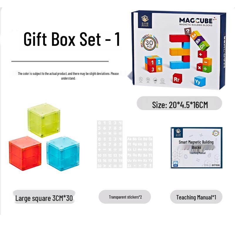 Magnetic 3D Building Blocks - 3cm Educational Cubes for Kids