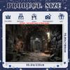 flat2D plane 1 piece of Gothic horror photography background banner - Medieval castle dungeon theme with stone wallszyc