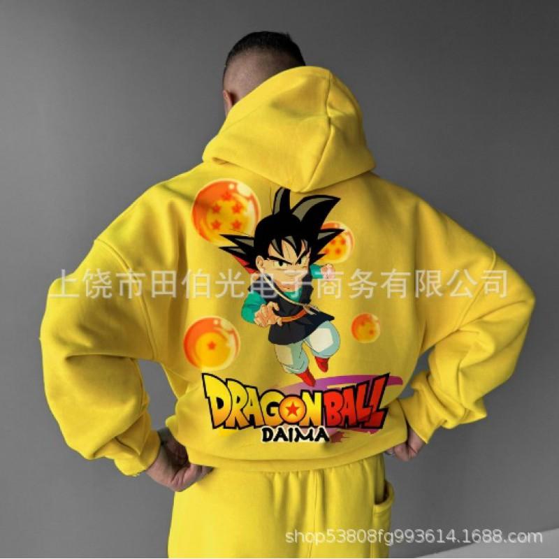 Dragon Ball Z Goku 3D Digital Print Hoodie Men Loose Fit Casual Sweatshirt