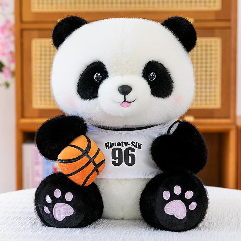 April Sports Panda Plush Toy Gymnasium Basketball Doll Chengdu Scenic Tennis National Treasure Souvenir