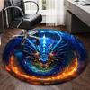 Dragon Round Carpet Rug Non-slip Rug for Living Room, Bedroom, Study Room, Hallway Decoration, Perfect for Home Decoration or Holiday Gifts