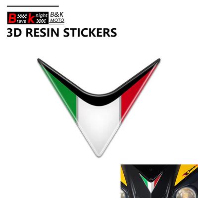 3D Refletive Italy Flag Car Emblem Badge Sticker Motorcycle Decals Fit for Aprilia RS4/RSV4/RS/APR150/SR,Tuono V4,Ducati Waterproof Epoxy Resin Decal