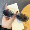 4Pcs New Women Oval Sunglasses Colorful Frame Rivet Shades UV400 Femlae Punk Style Sun Glasses Outdoor Casual Goggles Unisex