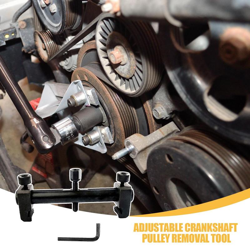 Narzędzie do zdejmowania koła pasowego silnika Przenośny ściągacz koła pasowego silnika ze stopu aluminium Narzędzie do zdejmowania koła pasowego wału korbowego z powłoką antypoślizgową