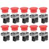 10Pcs BERM@ Button Switch Emergency Stop Equipment Alloy Silver Contacts BEMXB201ZS 240V