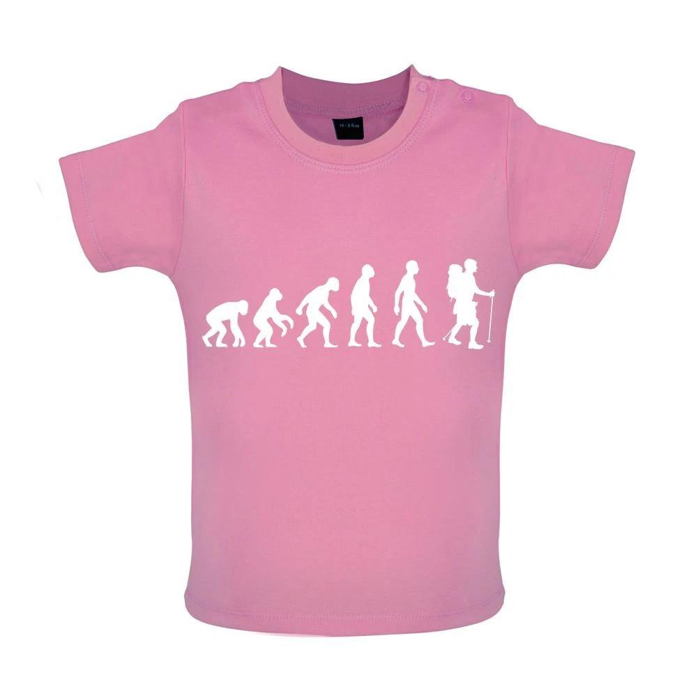Evolution of Man Hiker - Baby Kids Boys Girls Unisex T-Shirt / Babygrow - Hiking Walking Climbing Hike 120