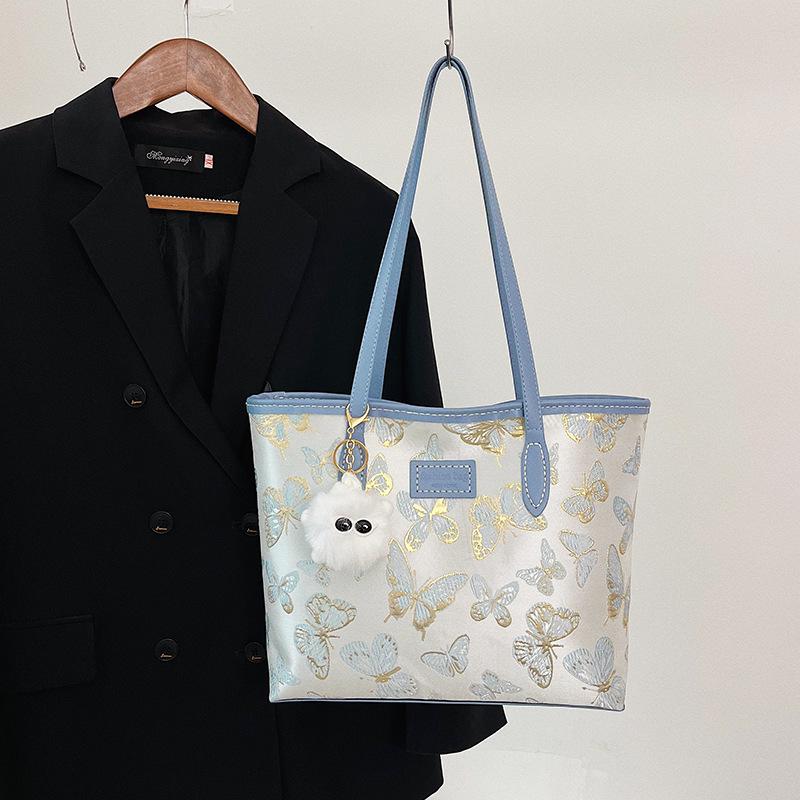 Zhuang Brocade Women's Large Capacity Ethnic Style Shoulder Tote - DIY Handmade Material Kit