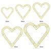 Kranz Eisen Herzförmiger Kranzrahmen DIY Eisenkunst Blumen Dekor Ringe Heimdeko Golden 11,8 Zoll