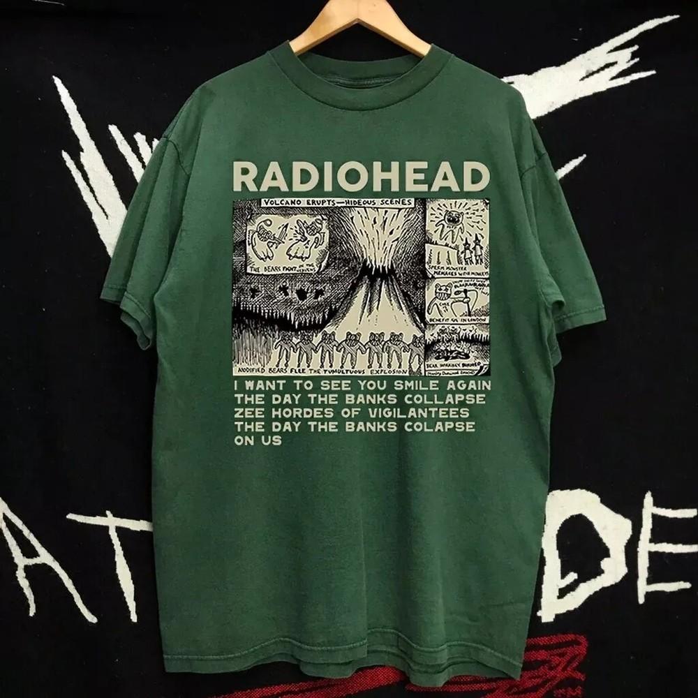 

Radiohead We Escape Cotton 100% Forest Green Unisex Tshirt Men Women Unisex T-Shirt S