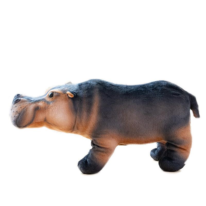 Artificial Plush Hippo Toy Cute Children Zoo Commemorate Holiday Dolls Gift