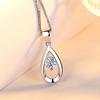 Zircon Water Drop Necklaces For Women Silver Color Female Pendant Necklace Fashion Neck Chain Jewelry Girlfriend Birthday Gift
