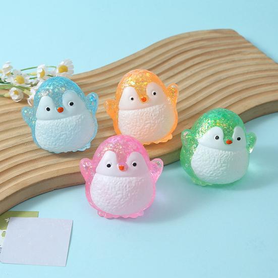 Shapeable Penguin Squeeze Toy Stress Anxiety Relief Slow Rising Simulation Penguin Sensory Toy Soft TPR Calming Animal Fidget Toy