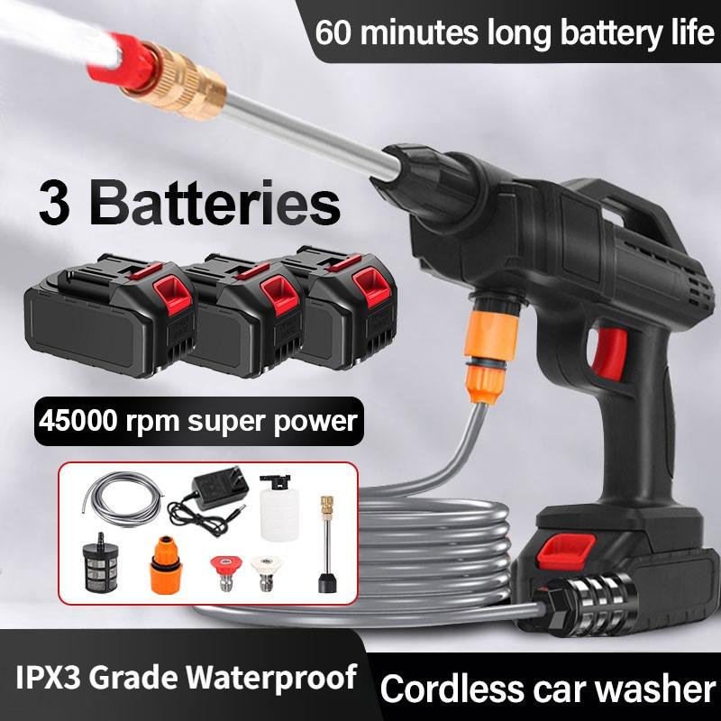 45000RPM Cordless High Pressure Water Jet Car Washer Home Portable Garden Spray Gun Outdoor Car Washing Machine
