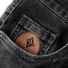 Mao Ren Men's Fleece-Lined Straight-Leg Jeans