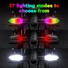 2PCS Motorcycle LED Turn Signal Lamp Color Projection Lamp Sequential Flowing Flash Indicator Lights Running Light Universal Ambient Turning Light