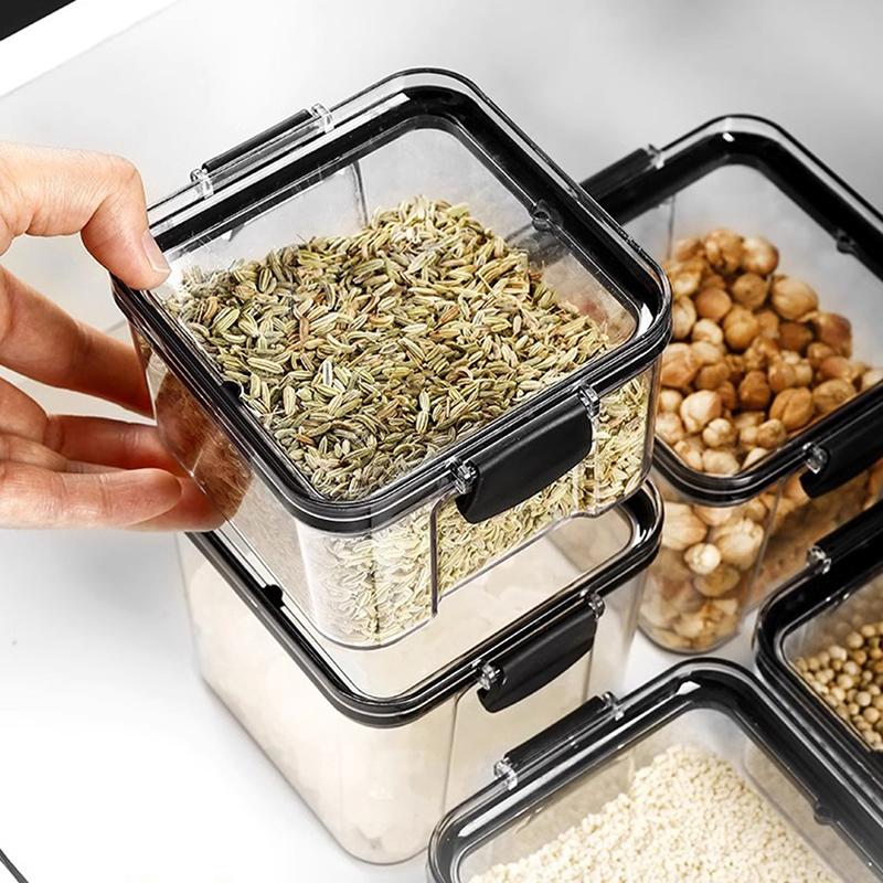 Sealed Jar Kitchen Grain Jar Storage Jar Tea Nuts Moisture Resistant Fresh Box Food Grade Transparent Storage Jar