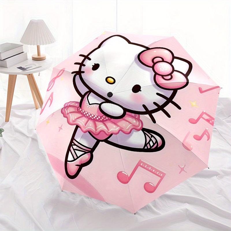 1pc Hello Kitty Ballet Dance Umbrella with Plastic Handle,Suitable for All Seasons Home Travel Outdoor UmbrellaSanlio106