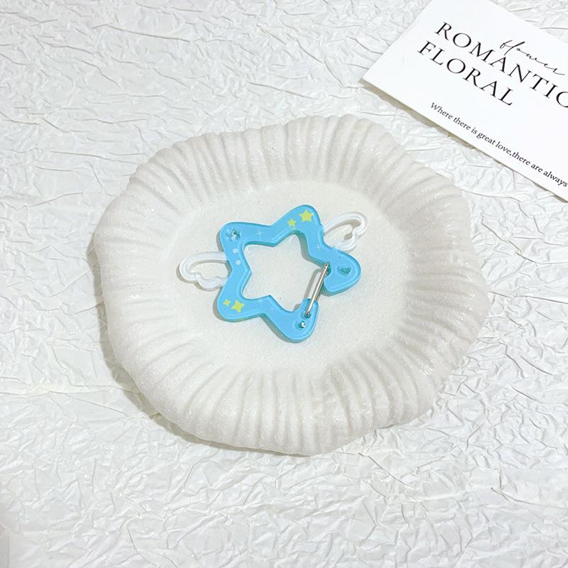 סגנון אינס מחזיק מפתחות מצויר חמוד מאקריליק קרבינה Y2K חייזר רב שימושי מחזיק כרטיסים מחזיק מפתחות וו תליון לתיק קישוט