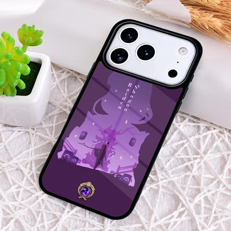 Genshin Impact Raiden Shogun Phone Case for iPhone 17 Air 16 15 11 12 14 13 Pro Max Shockproof Cover