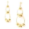 Les Trésors De Lily [F9207] - Boucles Plaqué Or 'Chorégraphie' doré - 35x20 mm