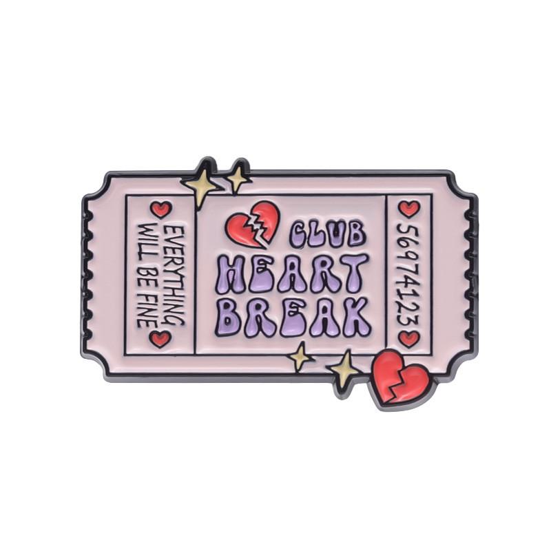 Colorful Cartoon Letter Brooch Vintage Telephone Design Creative Metal Badge For Unique Style