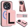 For Redmi 14C 14R A4 A3 13C A3X Note 13 14 Pro Plus Pro+ 13R Turbo3 4G 5G Case Cover Card Holder Stand Coin Magnetic Wallet Supports Wireless Charging