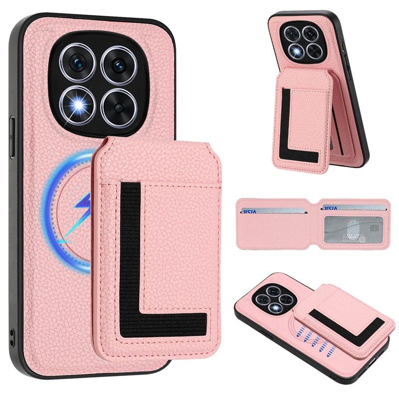For Redmi 14C 14R A4 A3 13C A3X Note 13 14 Pro Plus Pro+ 13R Turbo3 4G 5G Case Cover Card Holder Stand Coin Magnetic Wallet Supports Wireless Charging